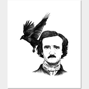 Poe and raven Posters and Art